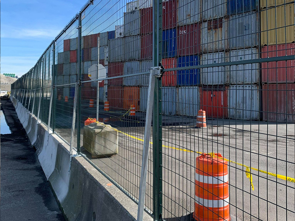 Fence on Jersey Barrier